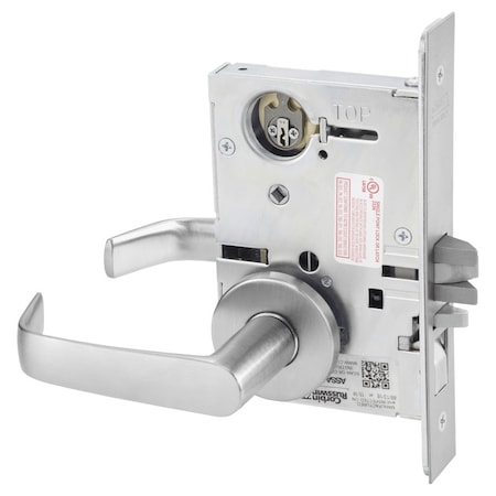 Corbin Russwin Entrance or Office Mortise Lock, NS Lever, B Rose, Satin Stainless Steel ML2051 NSB 630 LC